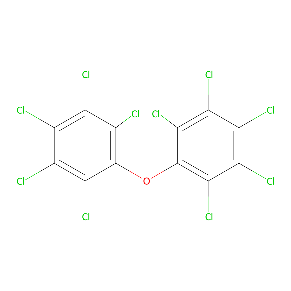 Decachlorodiphenyl ether molecular structure, CAS 31710-30-2