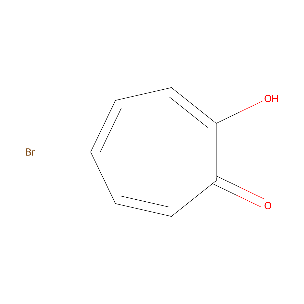 5-Bromo-2-hydroxycyclohepta-2,4,6-trien-1-one molecular structure, CAS 3172-00-7