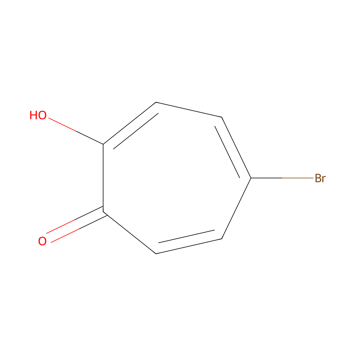 5-Bromo-2-hydroxycyclohepta-2,4,6-trien-1-one molecular structure, CAS 3172-00-7