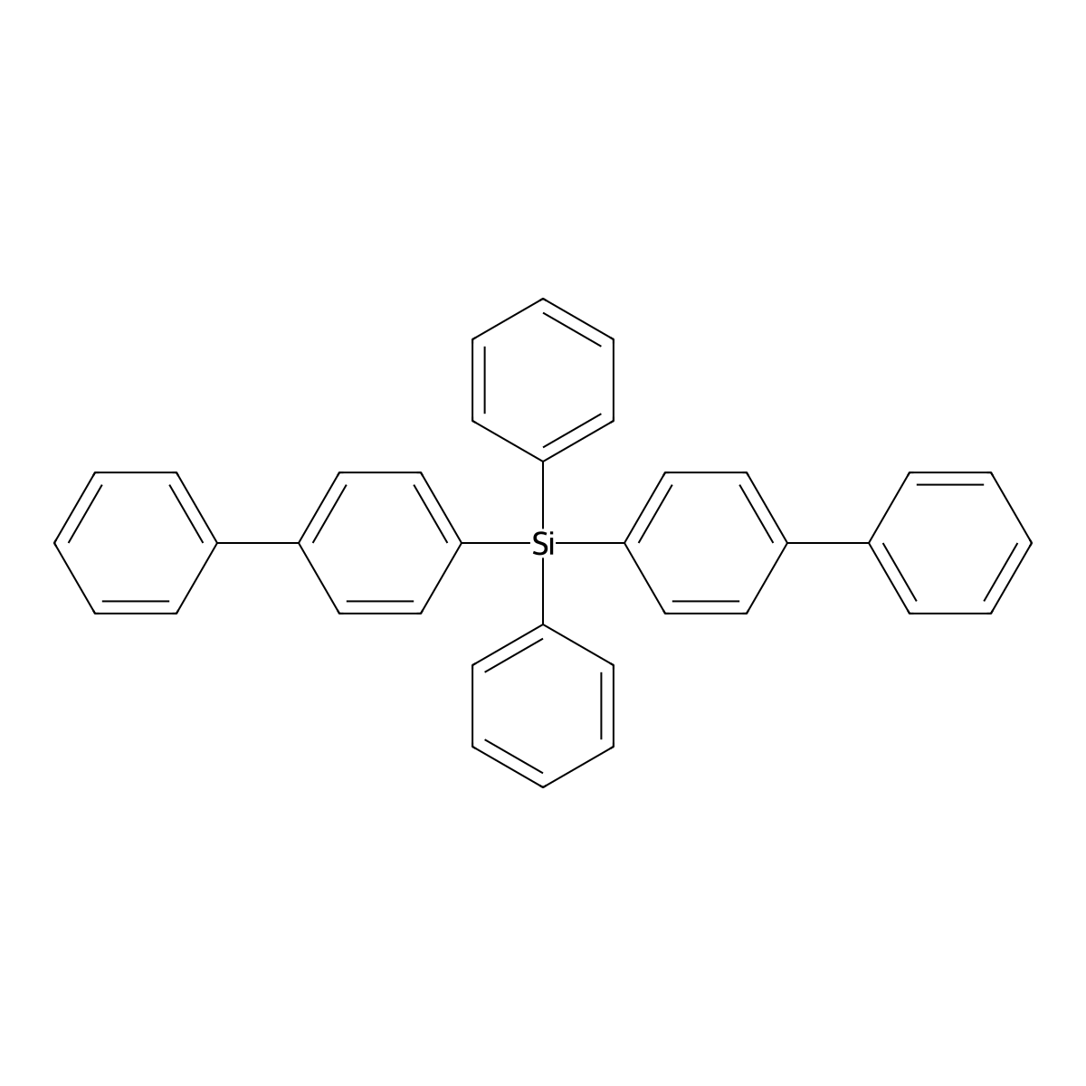 4,4''-(Diphenylsilylene)bis(1,1'-biphenyl) molecular structure, CAS 3172-33-6