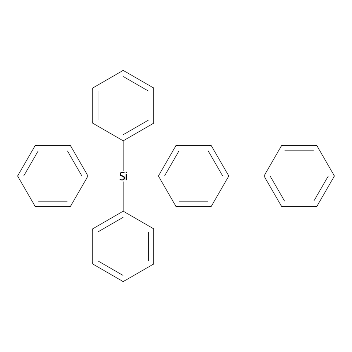 1,1'-Biphenyl, 4-(triphenylsilyl)- molecular structure, CAS 3172-34-7