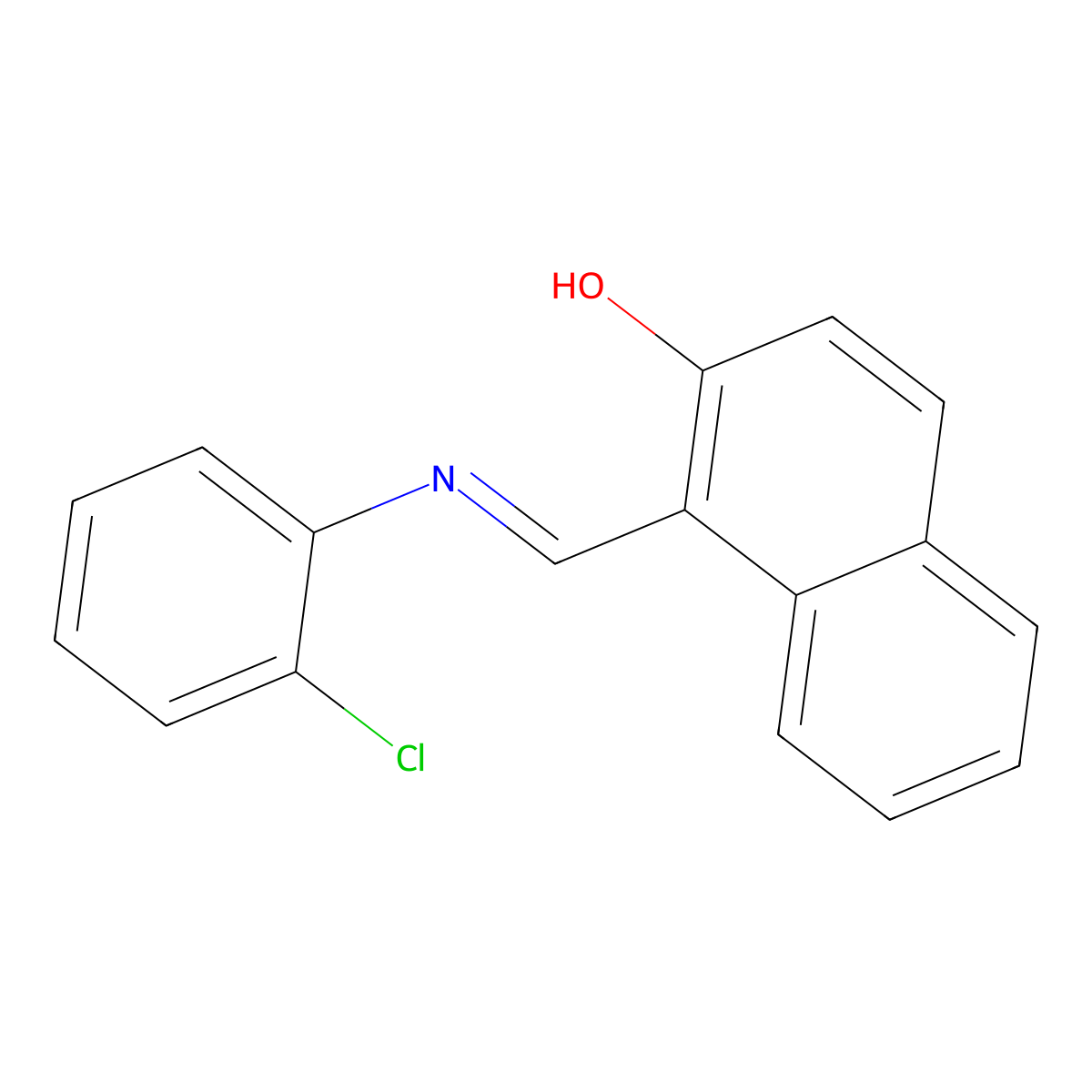 1-(2-Chlorophenyliminomethyl)-2-naphthol molecular structure, CAS 3172-39-2