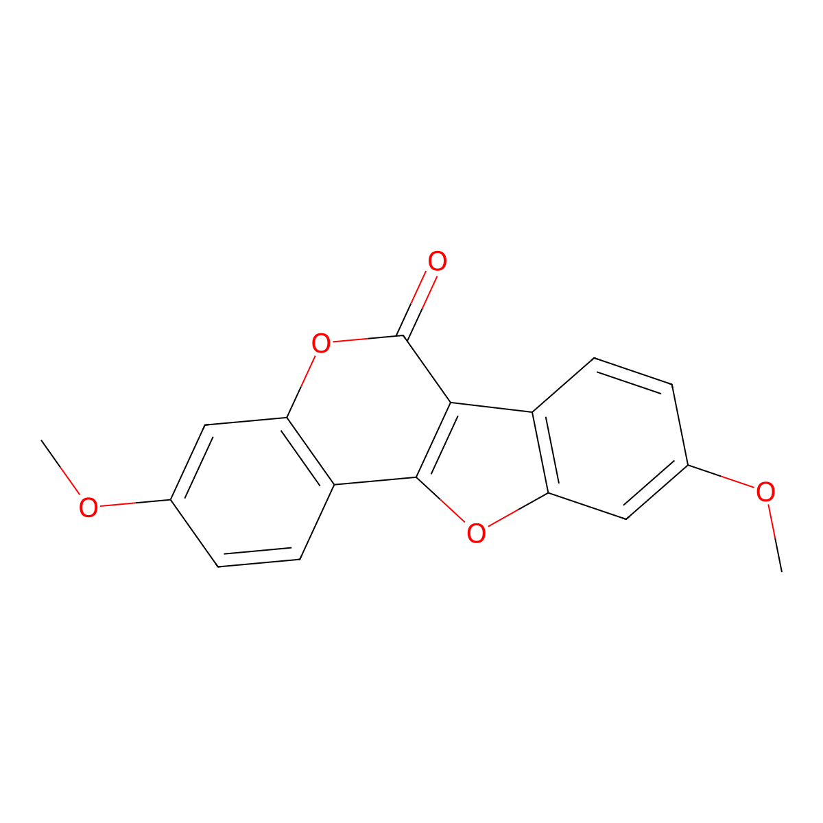 Coumestrol dimethyl ether molecular structure, CAS 3172-99-4