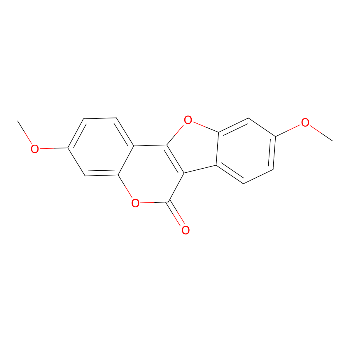 Coumestrol dimethyl ether molecular structure, CAS 3172-99-4