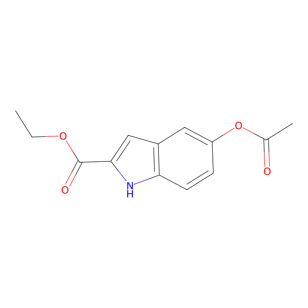 Ethyl 5-acetoxyindole-2-carboxylate molecular structure, CAS 31720-89-5