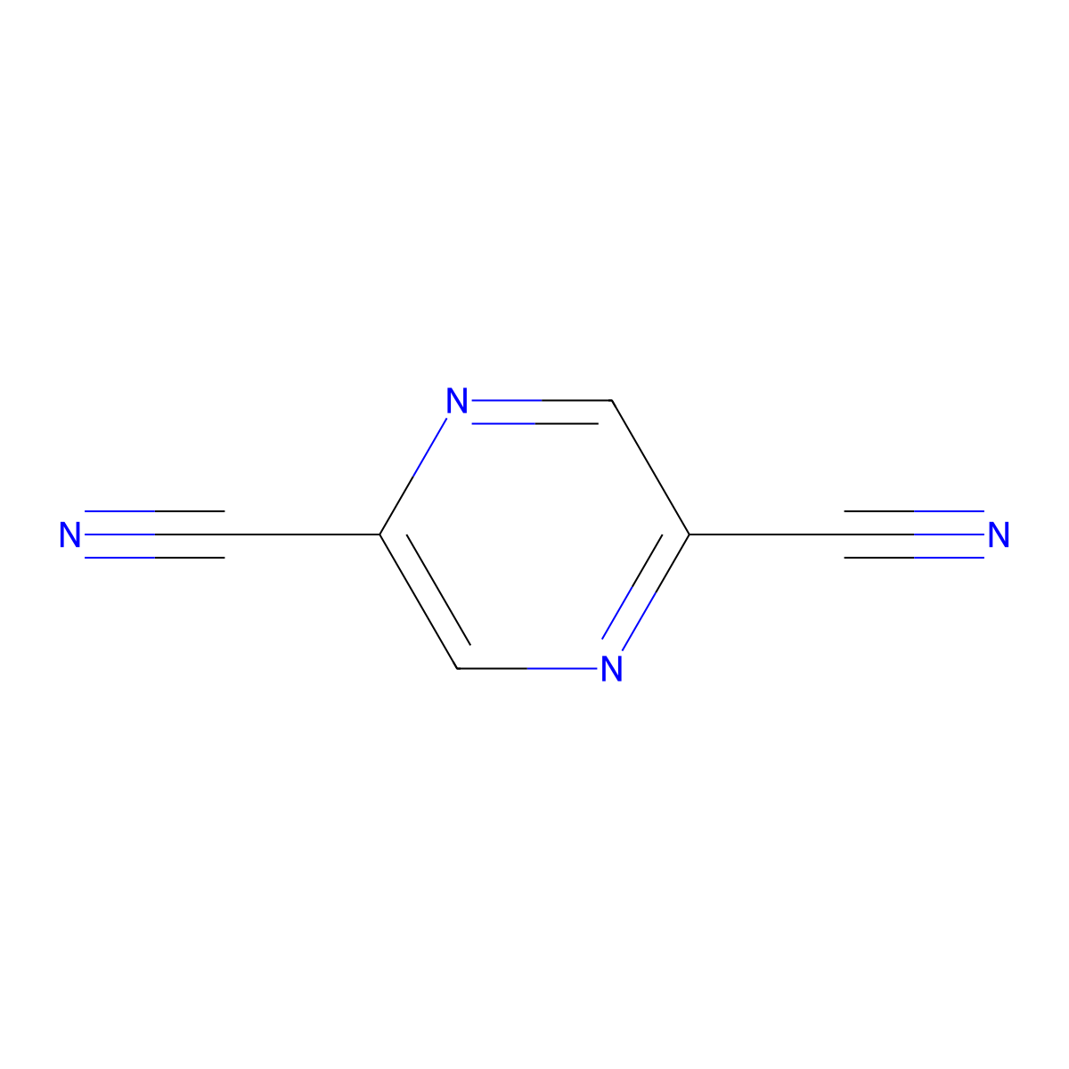 Pyrazine-2,5-dicarbonitrile molecular structure, CAS 31722-48-2