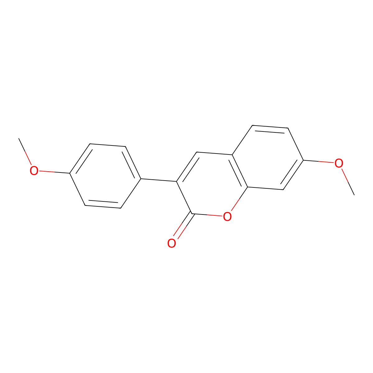7-methoxy-3-(4-methoxyphenyl)-2H-chromen-2-one molecular structure, CAS 3173-00-0