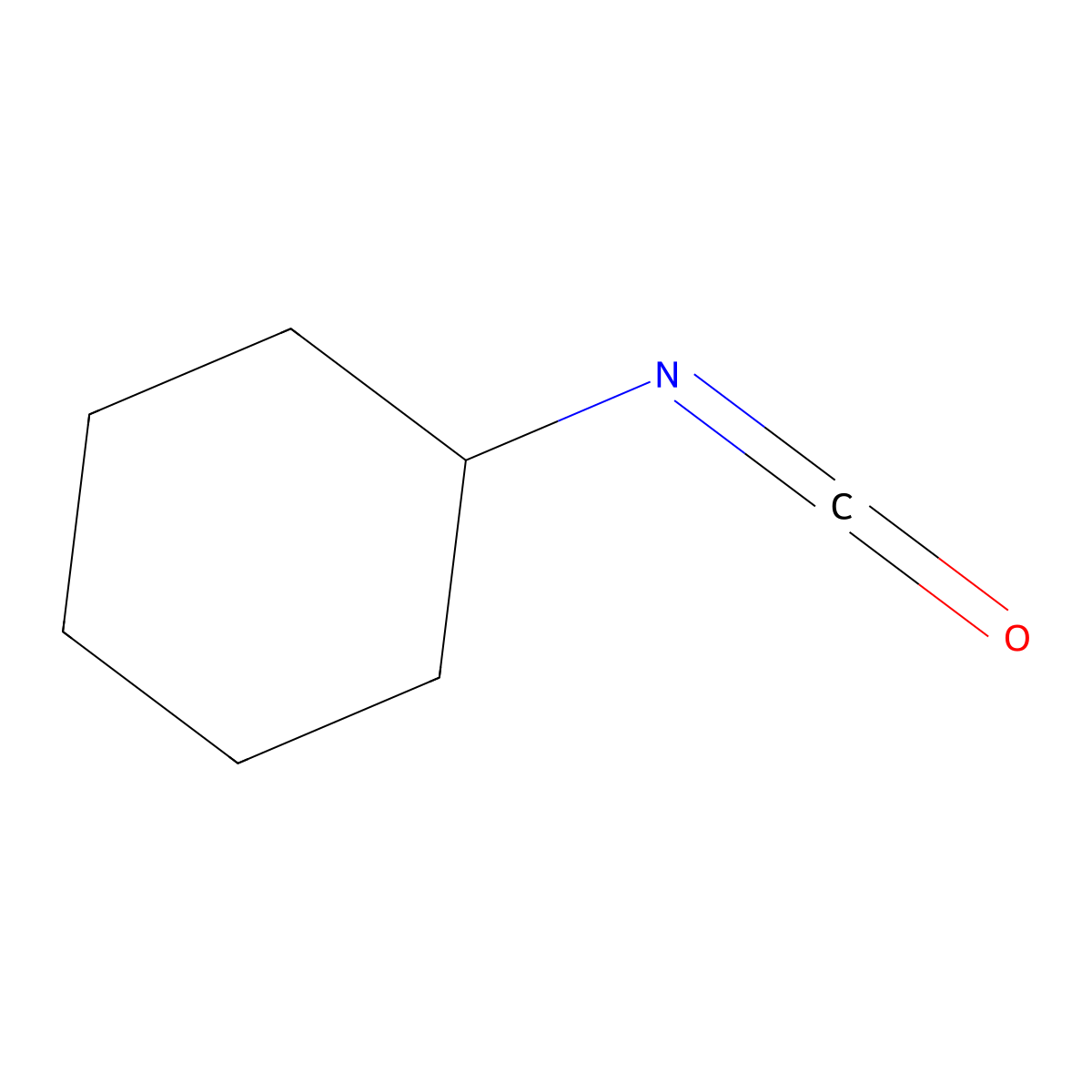 Cyclohexyl isocyanate molecular structure, CAS 3173-53-3