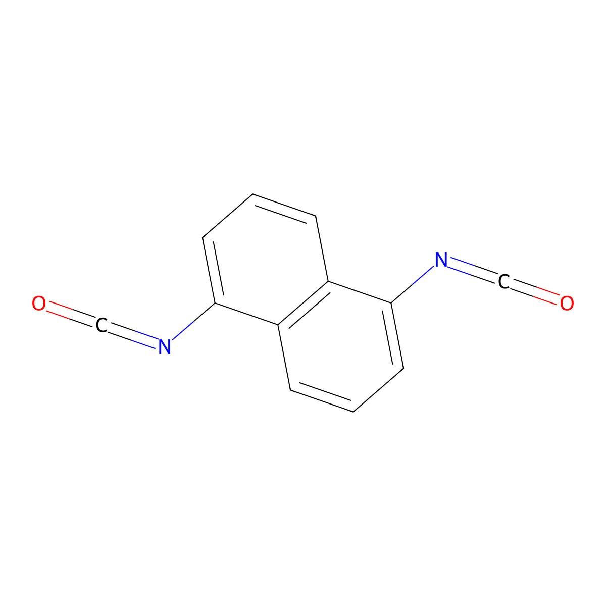 1,5-Naphthalene diisocyanate molecular structure, CAS 3173-72-6