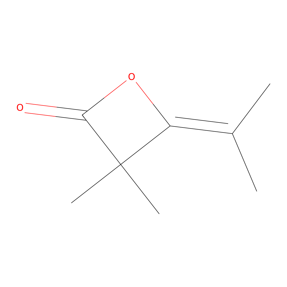 Dimethylketene dimer molecular structure, CAS 3173-79-3