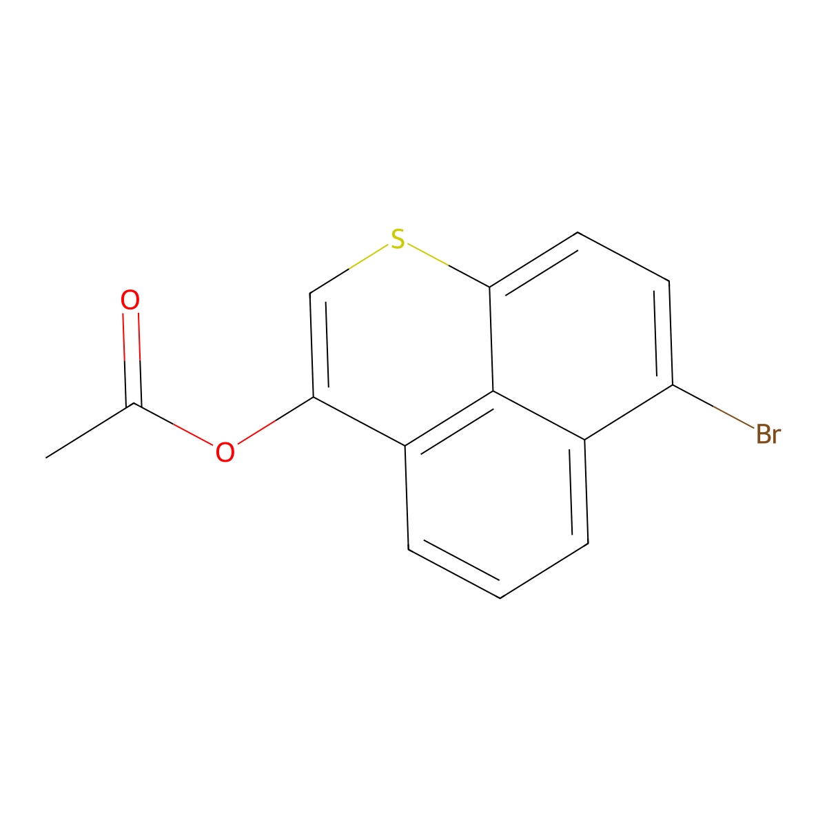 7-Bromobenzo[de]thiochromen-3-yl acetate molecular structure, CAS 31730-29-7