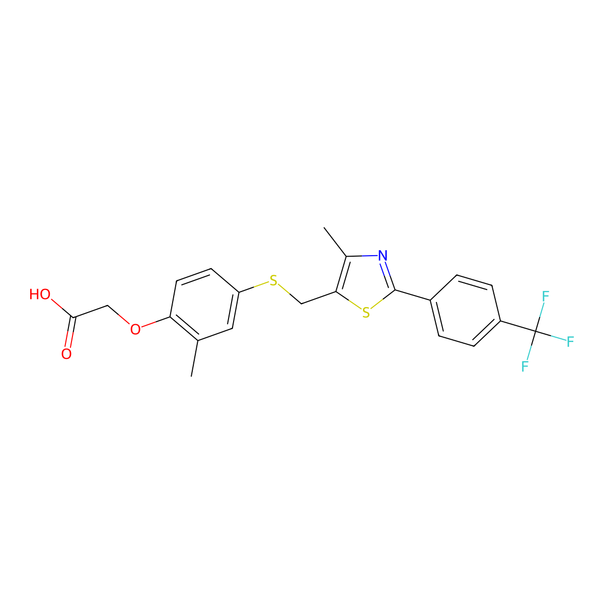 GW 501516 molecular structure, CAS 317318-70-0
