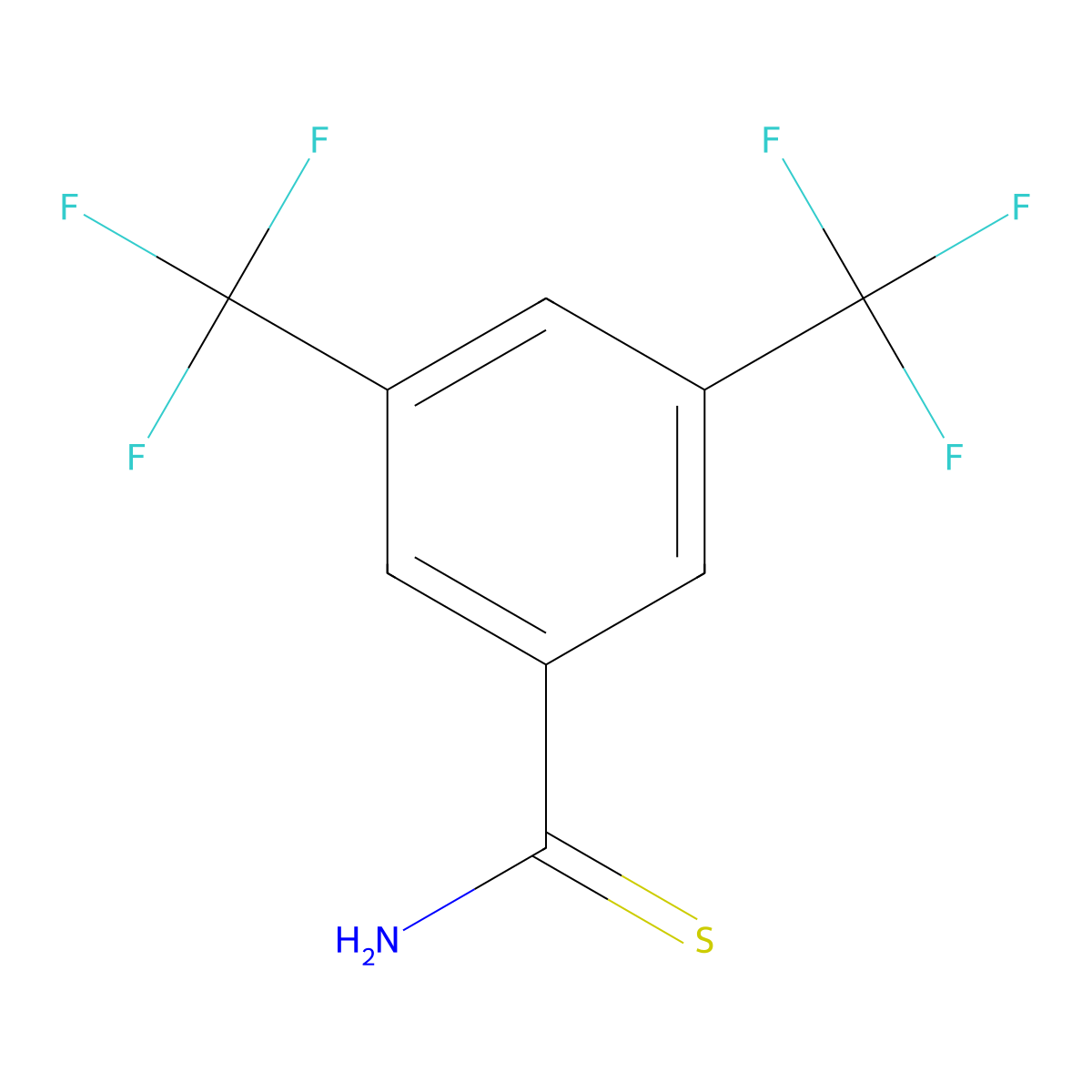 3,5-DI(Trifluoromethyl)benzene-1-carbothioamide molecular structure, CAS 317319-15-6