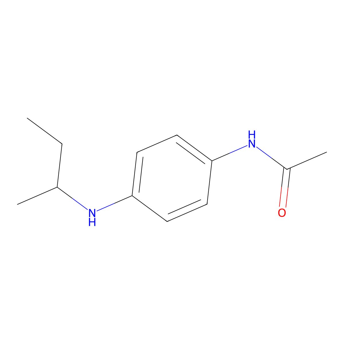 N-(4-(sec-butylamino)phenyl)acetamide molecular structure, CAS 317321-35-0
