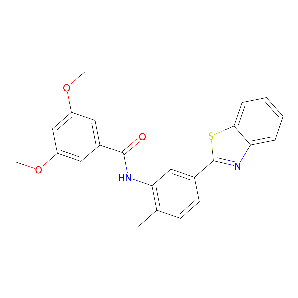 N-[5-(1,3-benzothiazol-2-yl)-2-methylphenyl]-3,5-dimethoxybenzamide molecular structure, CAS 317323-82-3