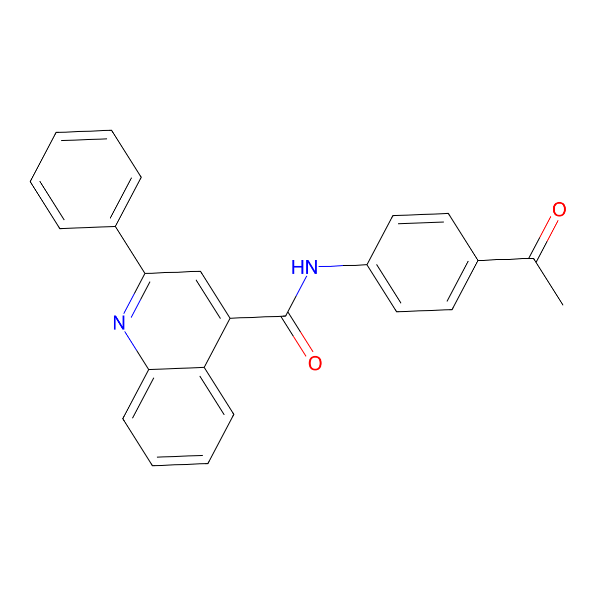 N-(4-acetylphenyl)-2-phenylquinoline-4-carboxamide molecular structure, CAS 317324-37-1