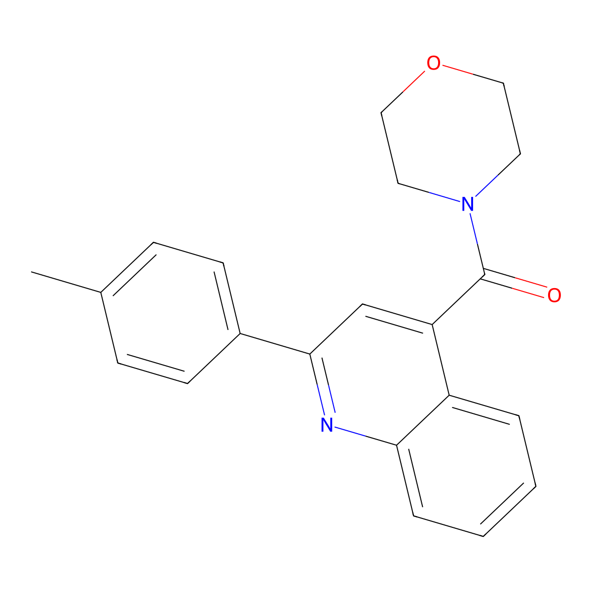 [2-(4-Methylphenyl)quinolin-4-yl]-morpholin-4-ylmethanone molecular structure, CAS 317324-39-3