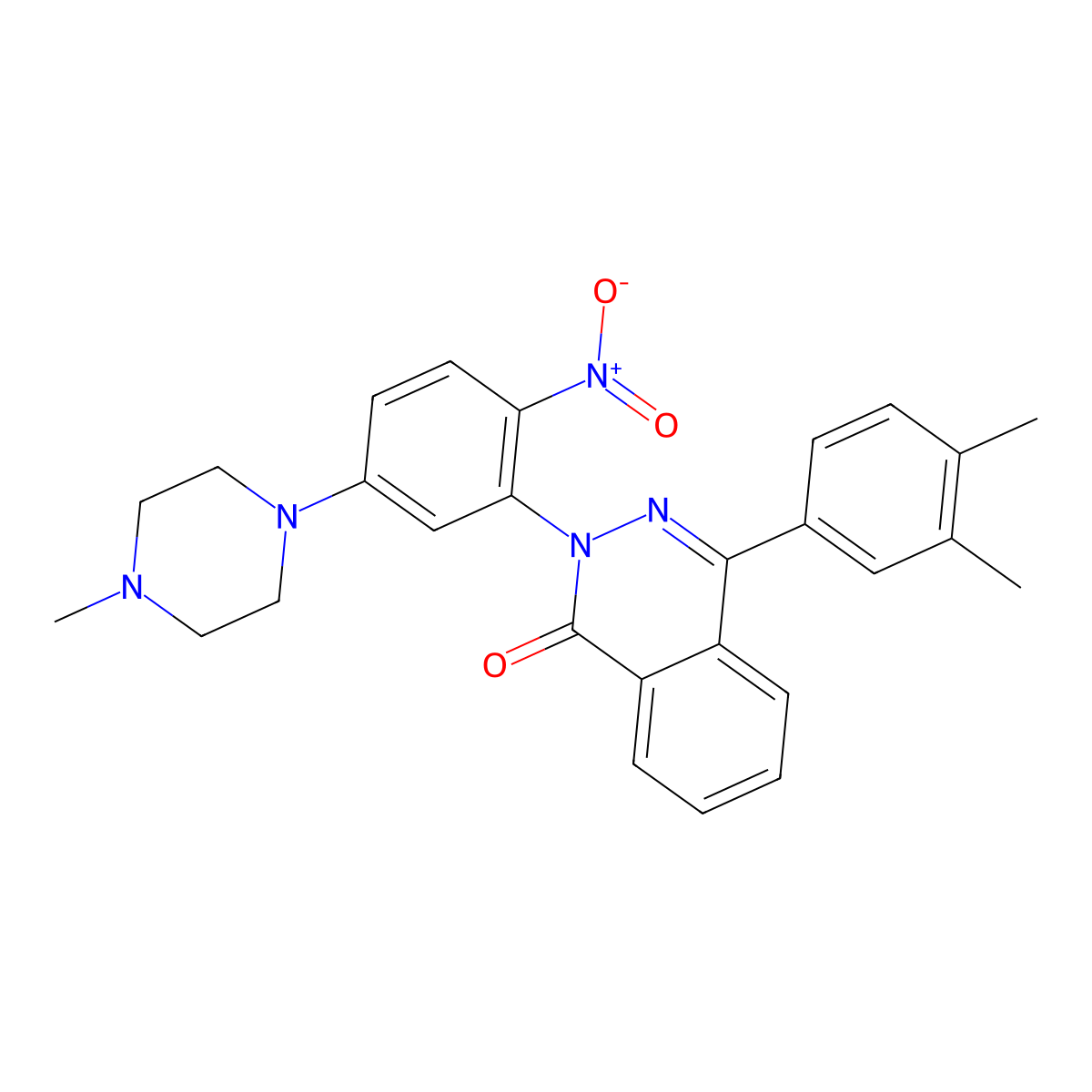 4-(3,4-Dimethylphenyl)-2-[5-(4-methylpiperazin-1-yl)-2-nitrophenyl]phthalazin-1-one molecular structure, CAS 317324-53-1