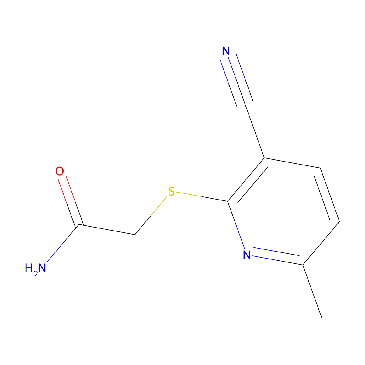 2-((3-Cyano-6-methylpyridin-2-yl)thio)acetamide molecular structure, CAS 317324-71-3