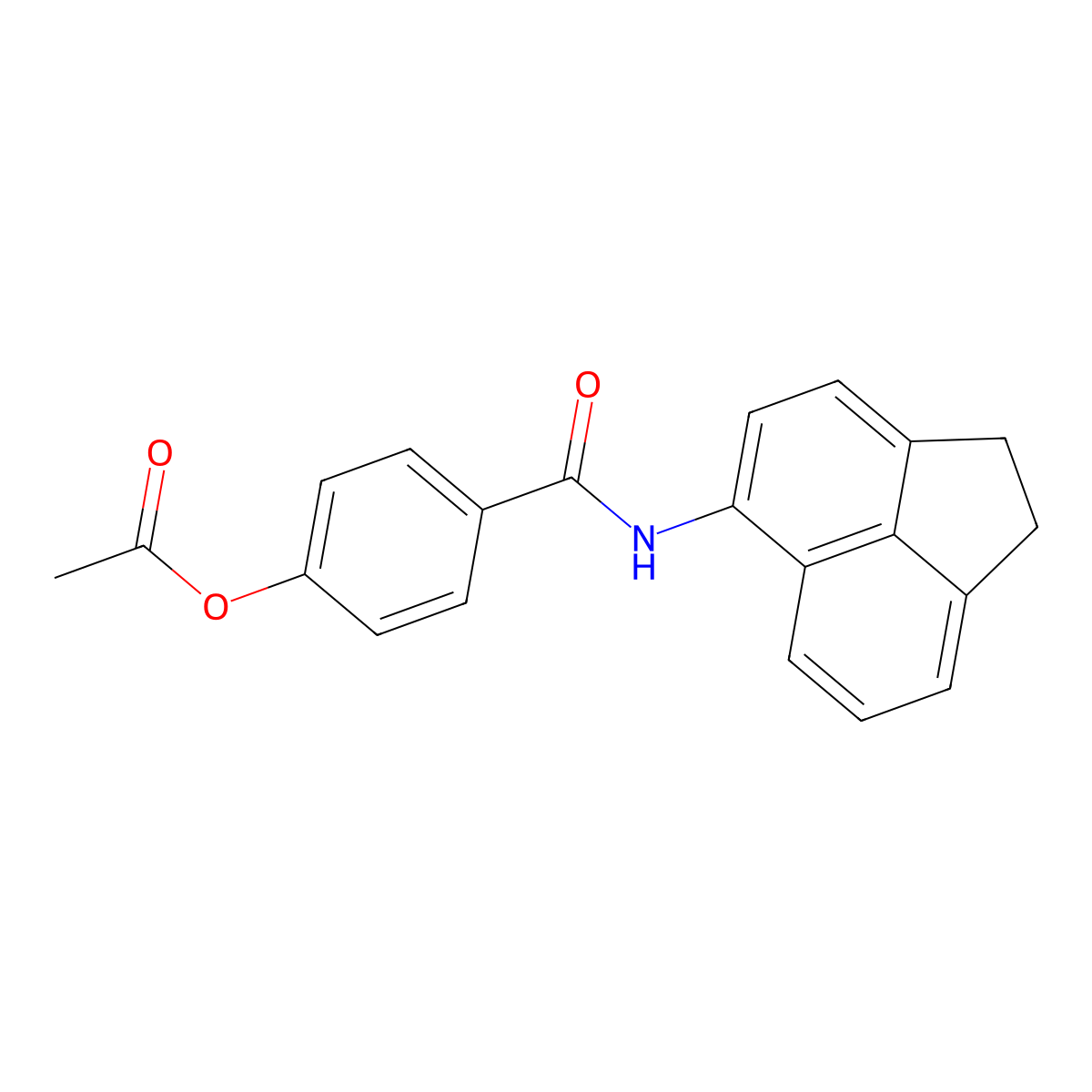 4-(N-acenaphthen-5-ylcarbamoyl)phenyl acetate molecular structure, CAS 317325-14-7