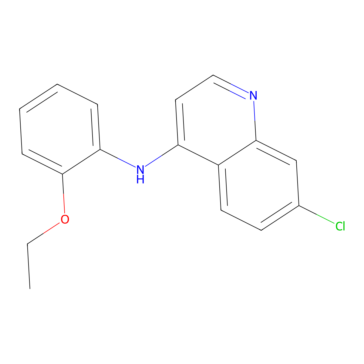 7-chloro-N-(2-ethoxyphenyl)quinolin-4-amine molecular structure, CAS 317326-68-4