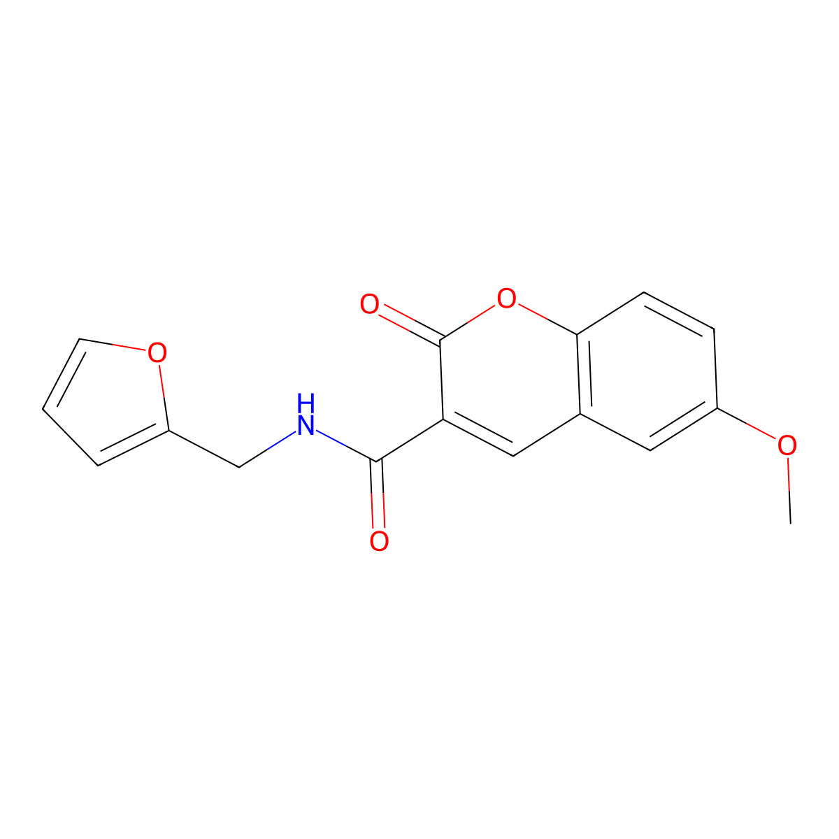 N-(furan-2-ylmethyl)-6-methoxy-2-oxochromene-3-carboxamide molecular structure, CAS 317327-13-2