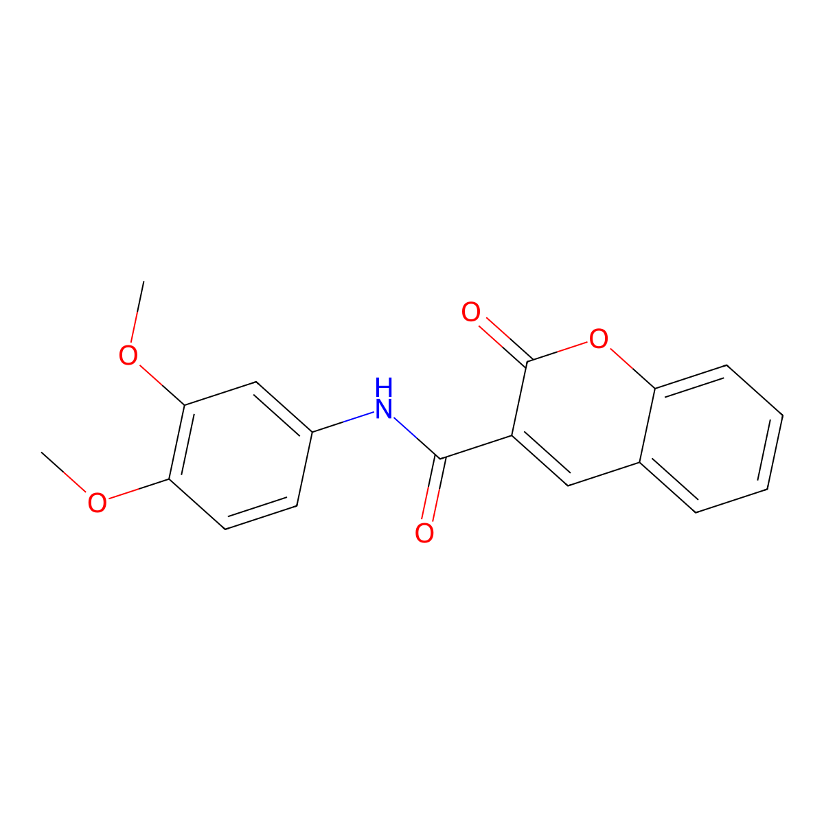 3-Carboxamido coumarin, 30 molecular structure, CAS 317327-16-5