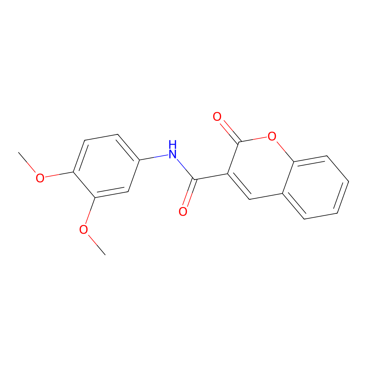 3-Carboxamido coumarin, 30 molecular structure, CAS 317327-16-5