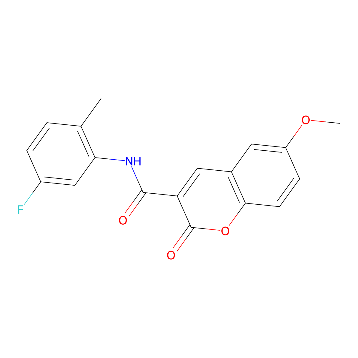 N-(5-fluoro-2-methylphenyl)-6-methoxy-2-oxo-2H-chromene-3-carboxamide molecular structure, CAS 317327-17-6