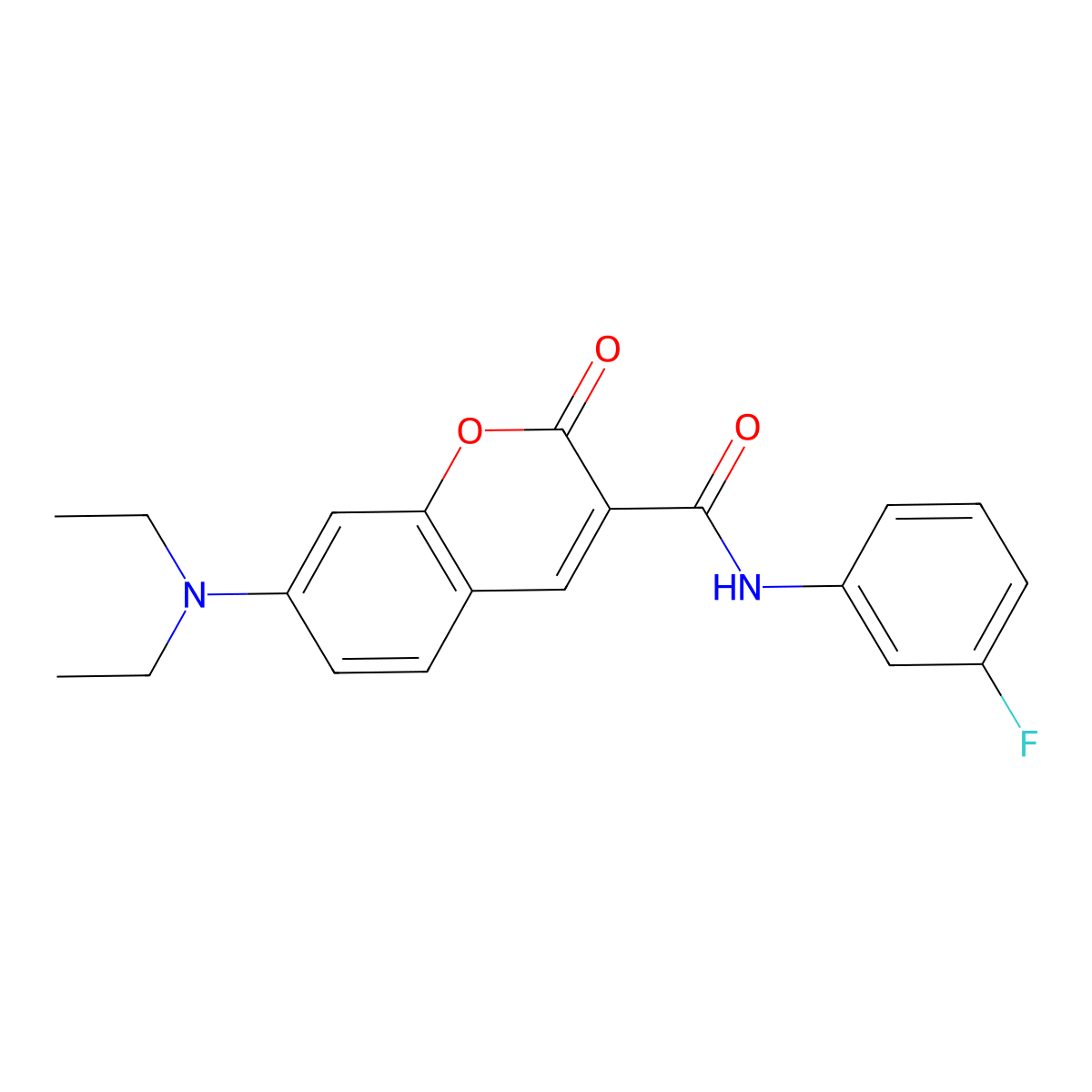 7-(diethylamino)-N-(3-fluorophenyl)-2-oxo-2H-chromene-3-carboxamide molecular structure, CAS 317327-36-9