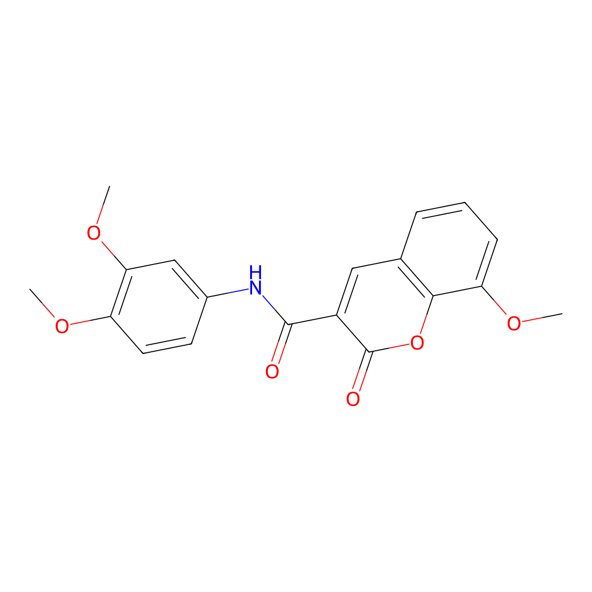 N-(3,4-dimethoxyphenyl)-8-methoxy-2-oxo-2H-chromene-3-carboxamide molecular structure, CAS 317327-37-0