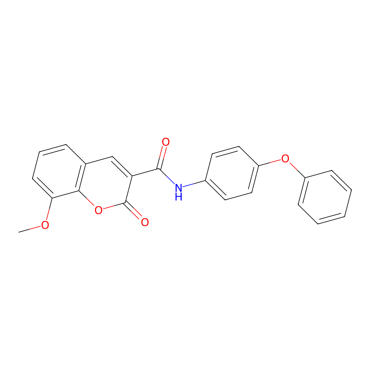 8-methoxy-2-oxo-N-(4-phenoxyphenyl)-2H-chromene-3-carboxamide molecular structure, CAS 317327-48-3