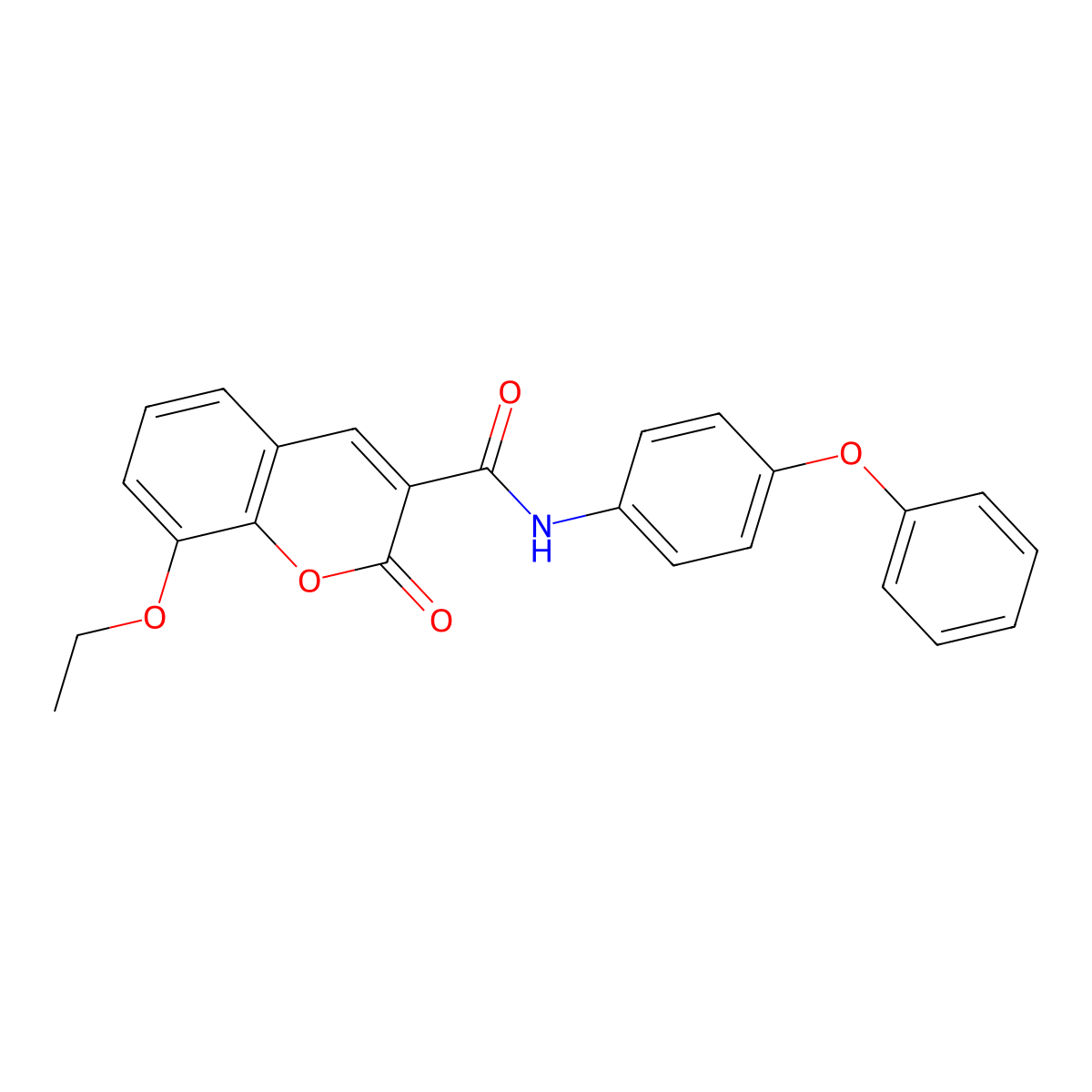 8-ethoxy-2-oxo-N-(4-phenoxyphenyl)chromene-3-carboxamide molecular structure, CAS 317327-53-0