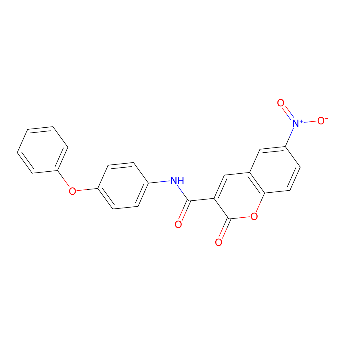 6-nitro-2-oxo-N-(4-phenoxyphenyl)-2H-chromene-3-carboxamide molecular structure, CAS 317327-56-3