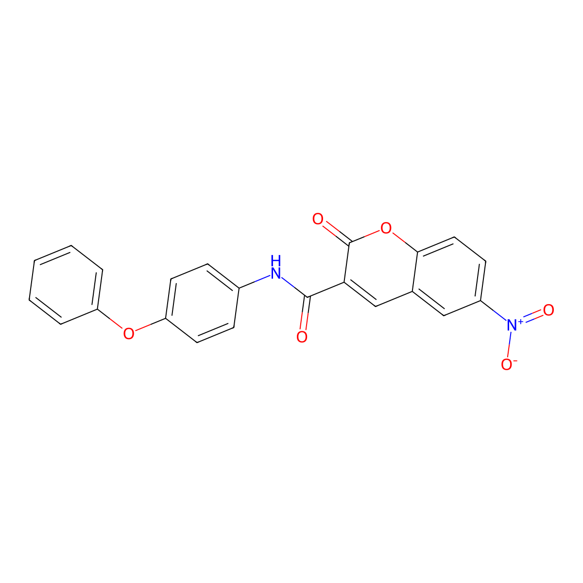 6-nitro-2-oxo-N-(4-phenoxyphenyl)-2H-chromene-3-carboxamide molecular structure, CAS 317327-56-3