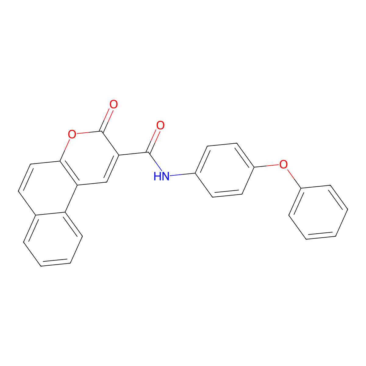 3-oxo-N-(4-phenoxyphenyl)-3H-benzo[f]chromene-2-carboxamide molecular structure, CAS 317327-57-4