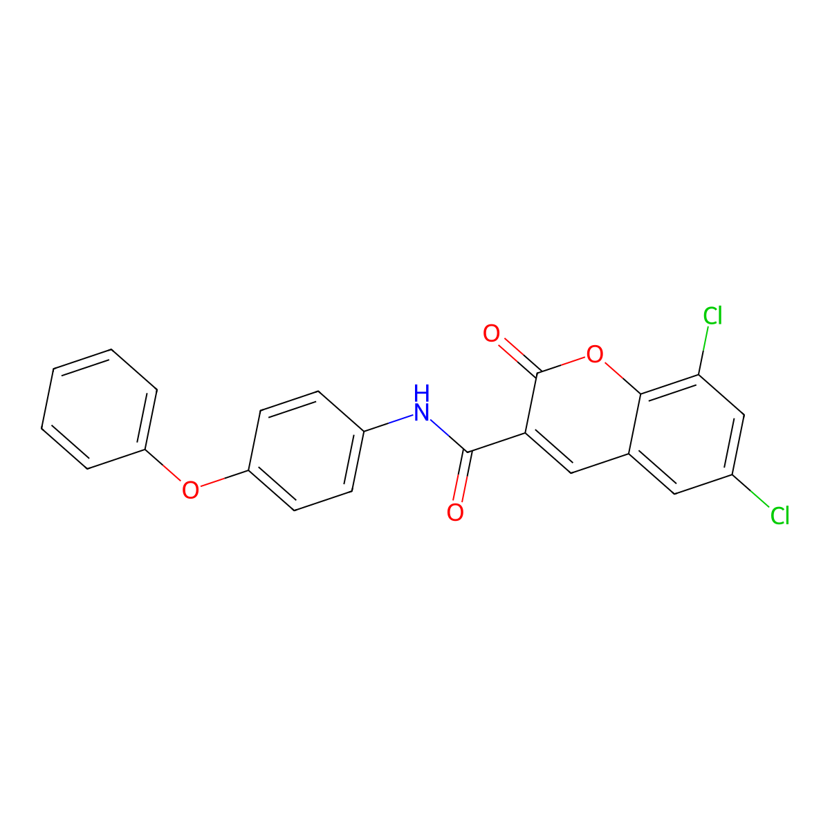 6,8-dichloro-2-oxo-N-(4-phenoxyphenyl)-2H-chromene-3-carboxamide molecular structure, CAS 317327-65-4