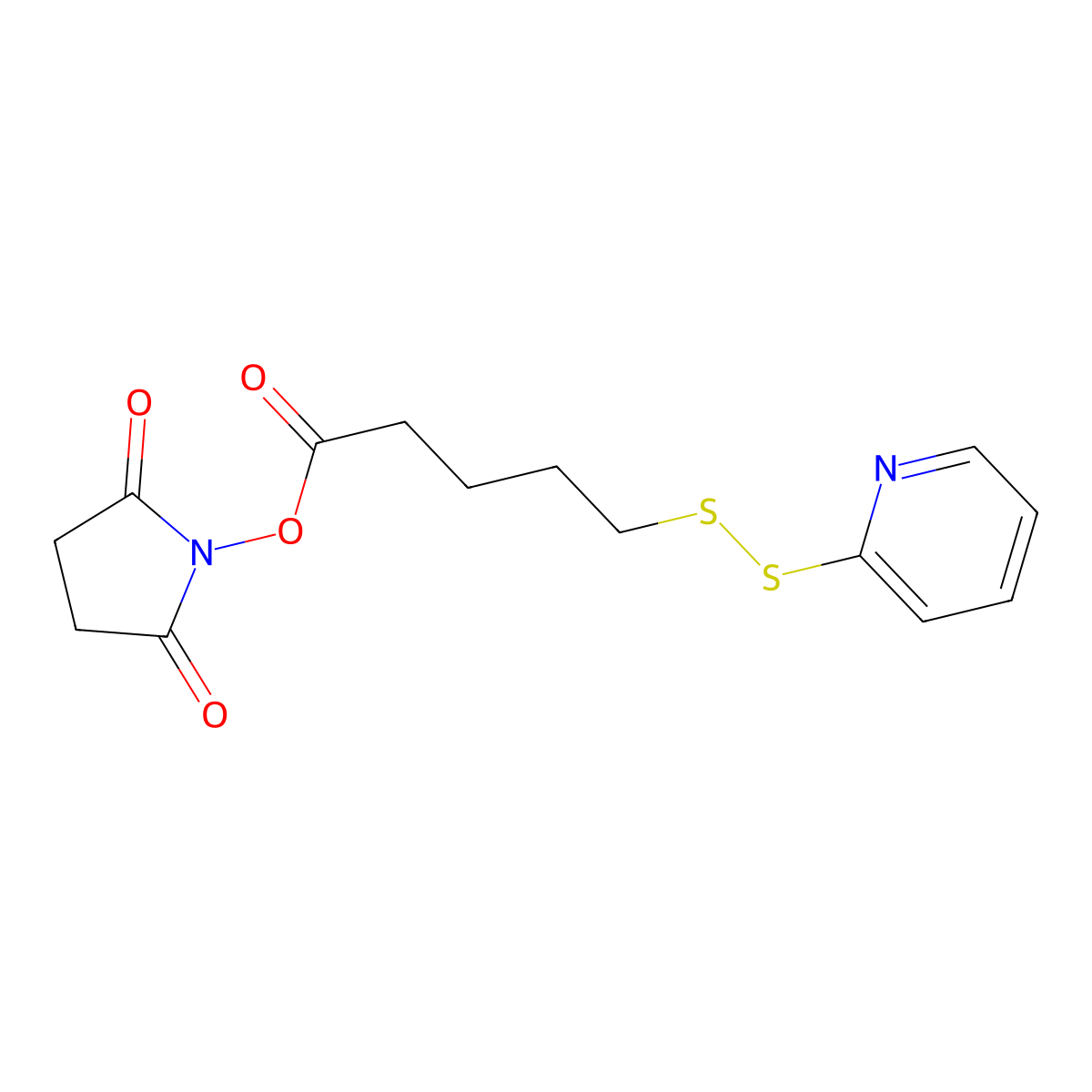 N-succinimidyl-5-(2-pyridyldithio)valerate molecular structure, CAS 317331-86-5