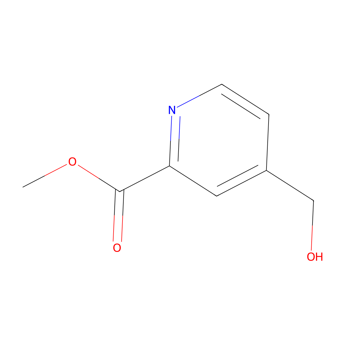 Methyl 4-(hydroxymethyl)pyridine-2-carboxylate molecular structure, CAS 317335-15-2