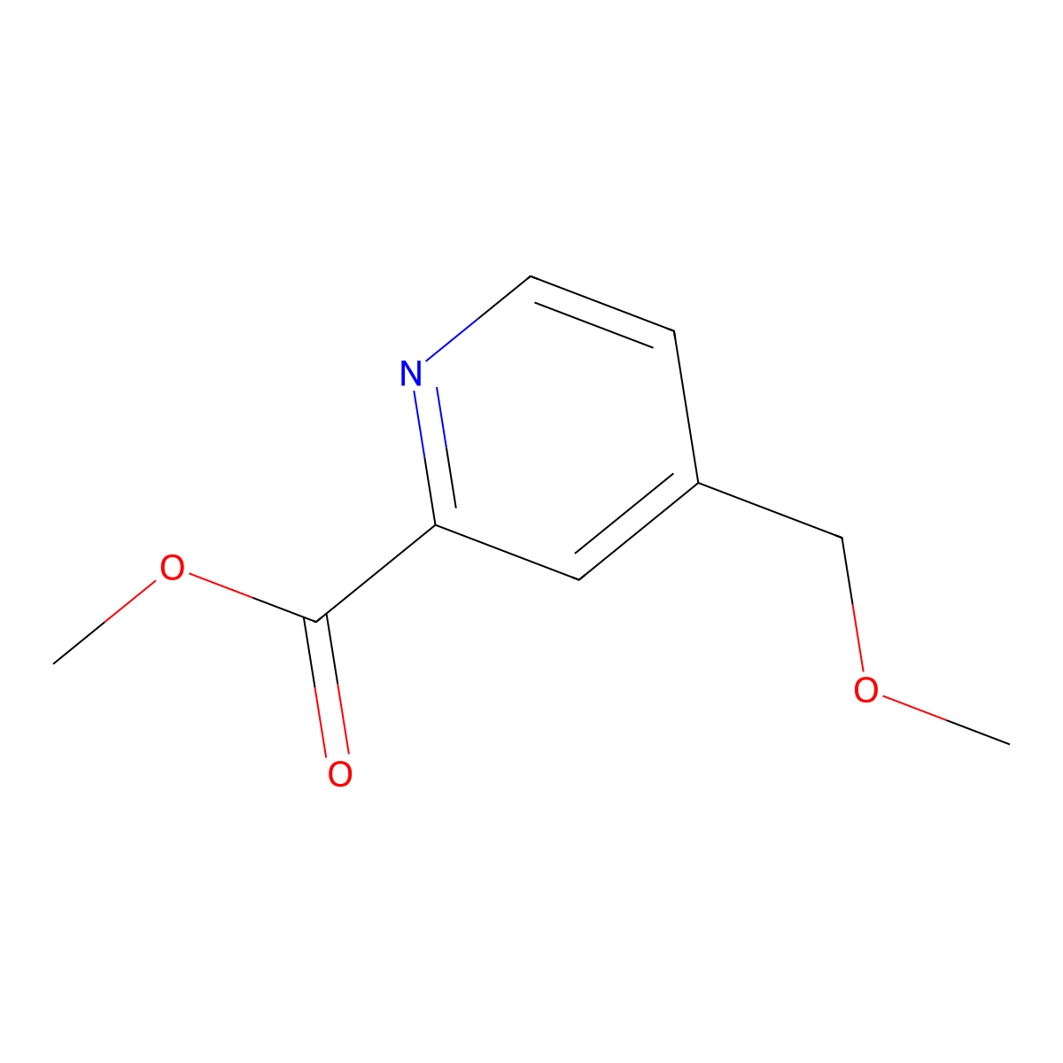 Methyl 4-(methoxymethyl)pyridine-2-carboxylate molecular structure, CAS 317335-18-5