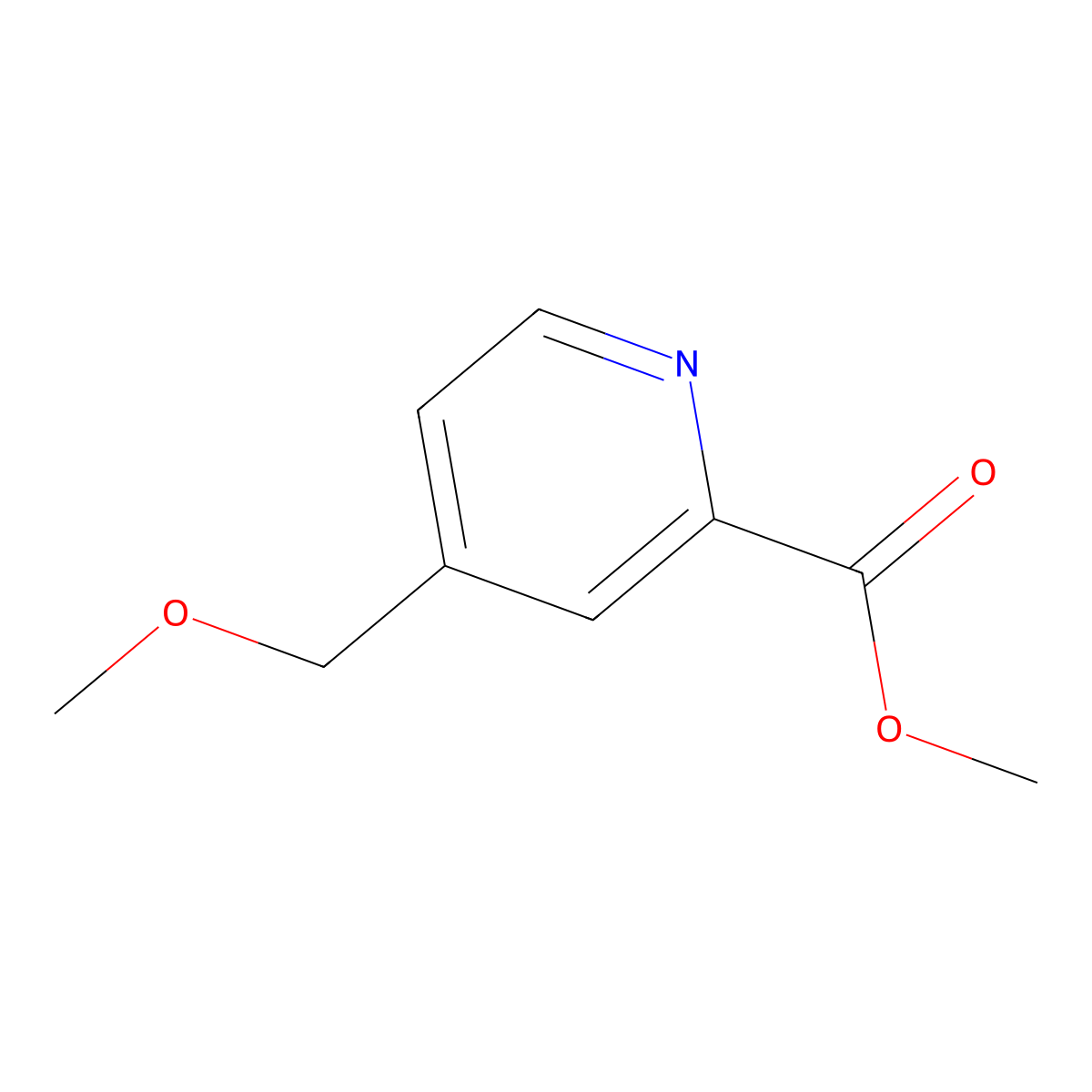 Methyl 4-(methoxymethyl)pyridine-2-carboxylate molecular structure, CAS 317335-18-5