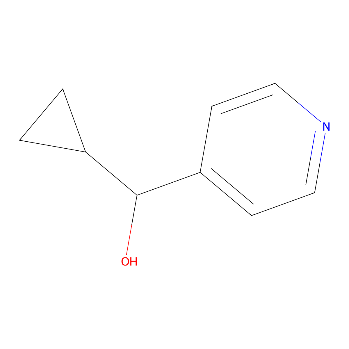 Cyclopropyl(pyridin-4-yl)methanol molecular structure, CAS 317335-19-6