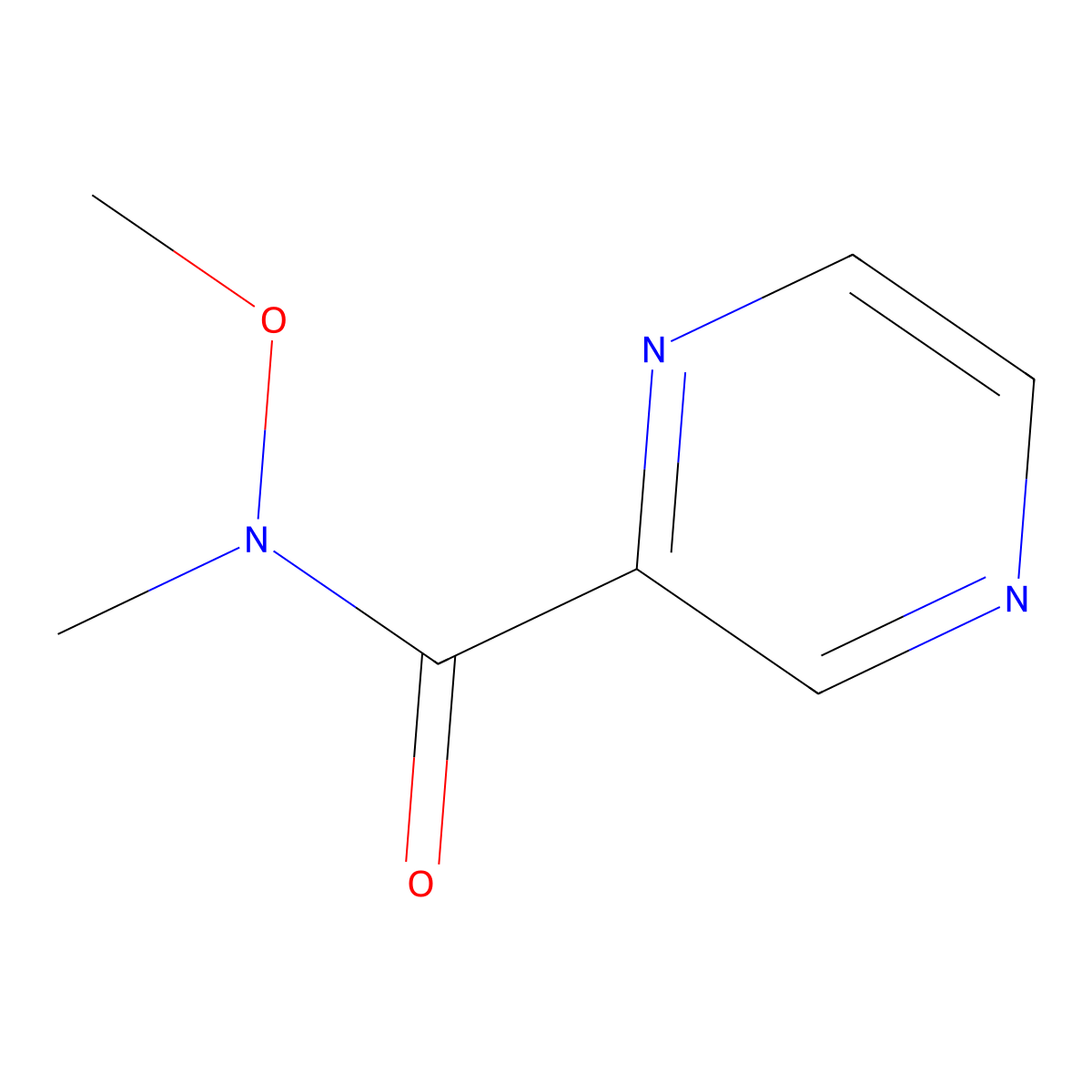 N-Methoxy-N-methylpyrazine-2-carboxamide molecular structure, CAS 317335-26-5