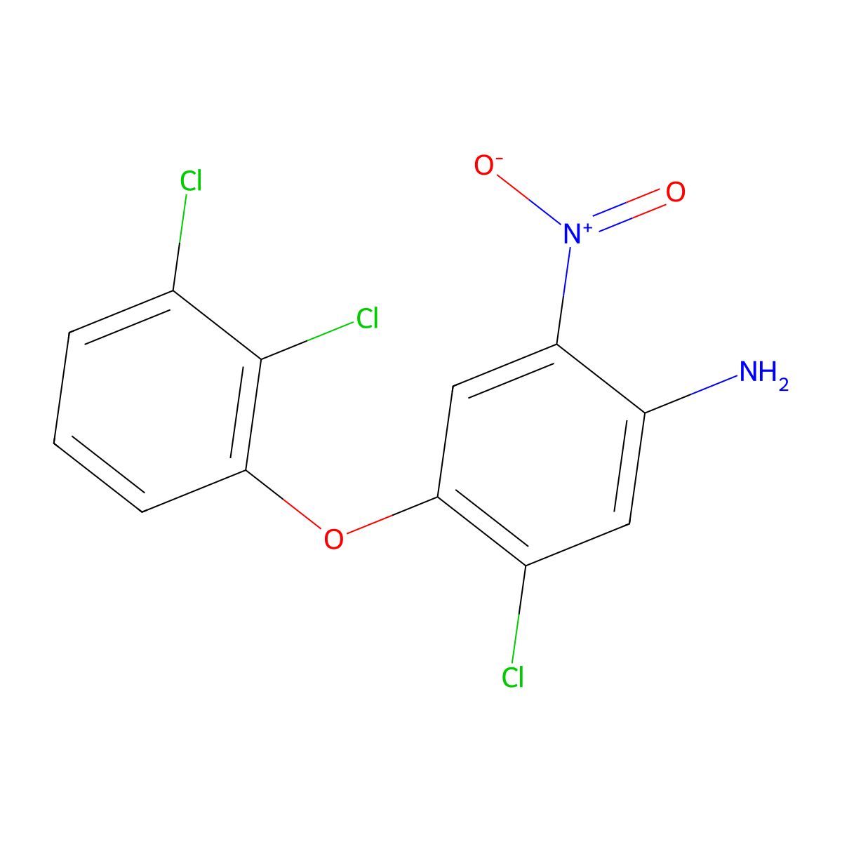 5-Chloro-4-(2,3-dichlorophenoxy)-2-nitroaniline molecular structure, CAS 317336-89-3