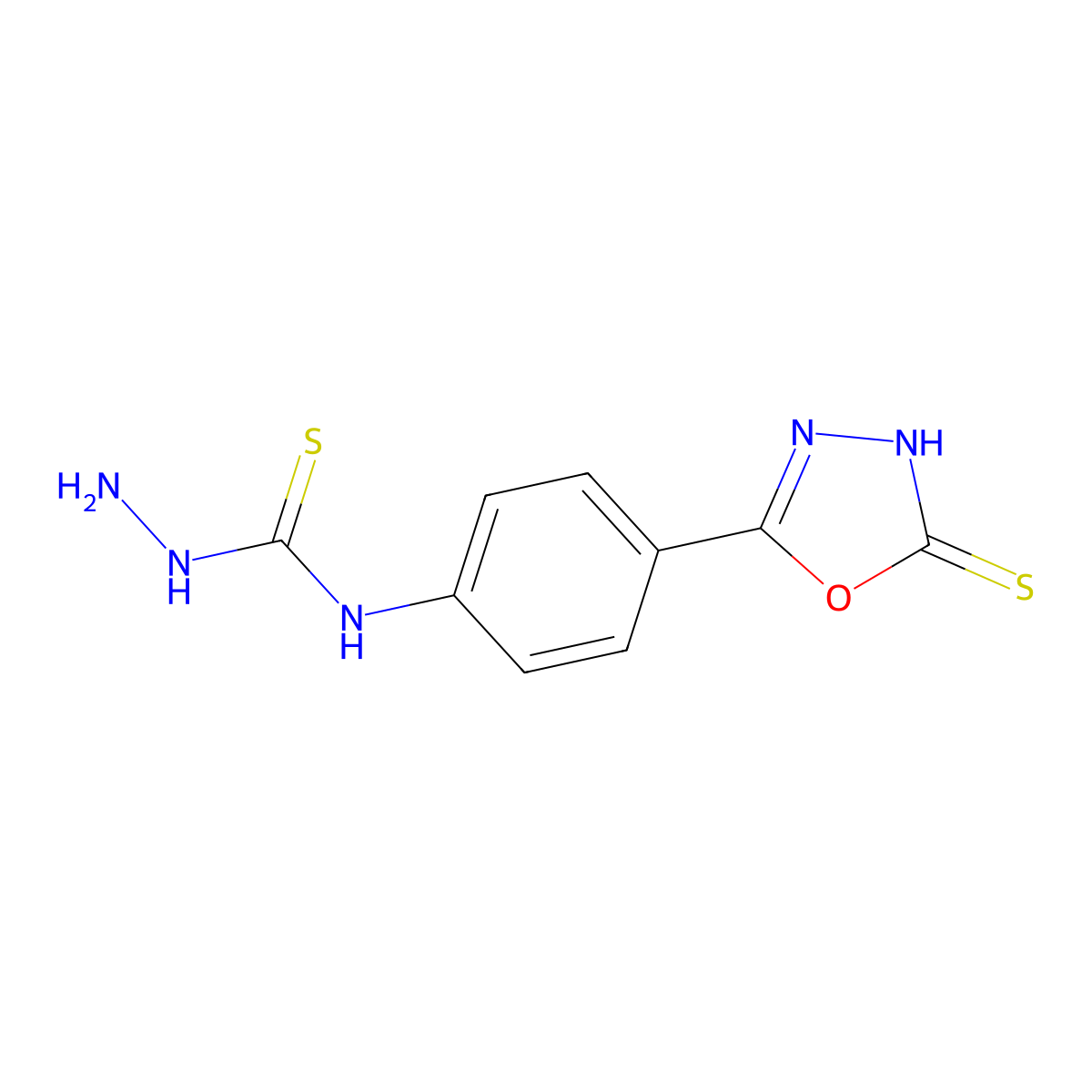 N-(4-(5-Mercapto-1,3,4-oxadiazol-2-yl)phenyl)hydrazinecarbothioamide molecular structure, CAS 317337-07-8