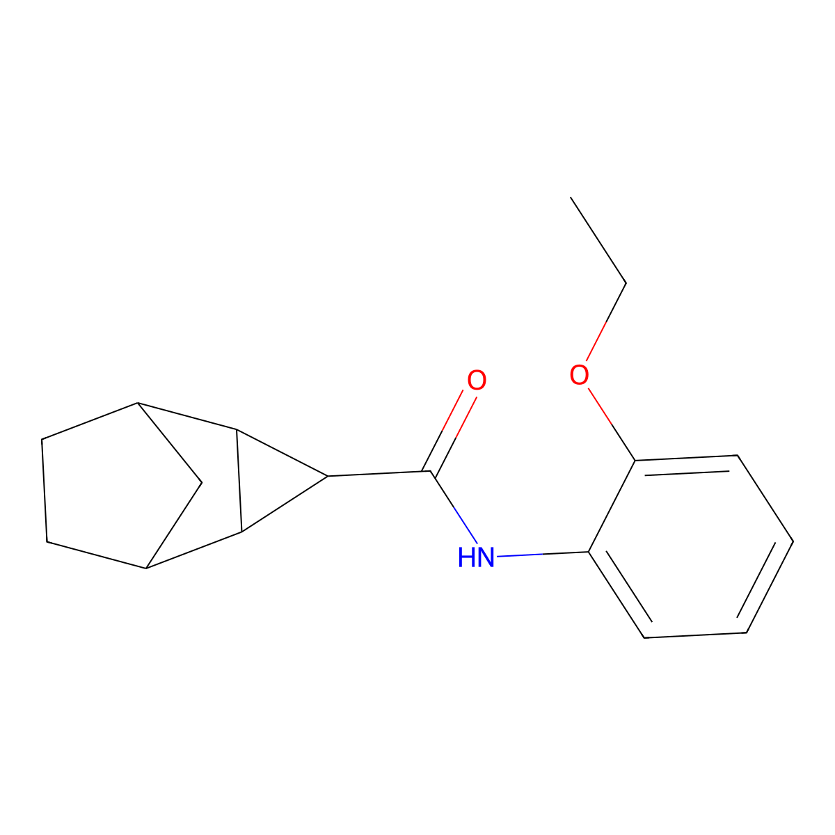 N-(2-ethoxyphenyl)tricyclo[3.2.1.0~2,4~]octane-3-carboxamide molecular structure, CAS 317342-46-4