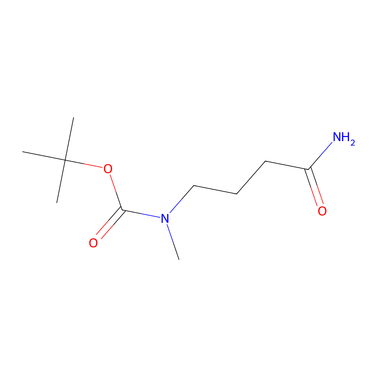 tert-Butyl 3-carbamoylpropylmethylcarbamate molecular structure, CAS 317345-81-6