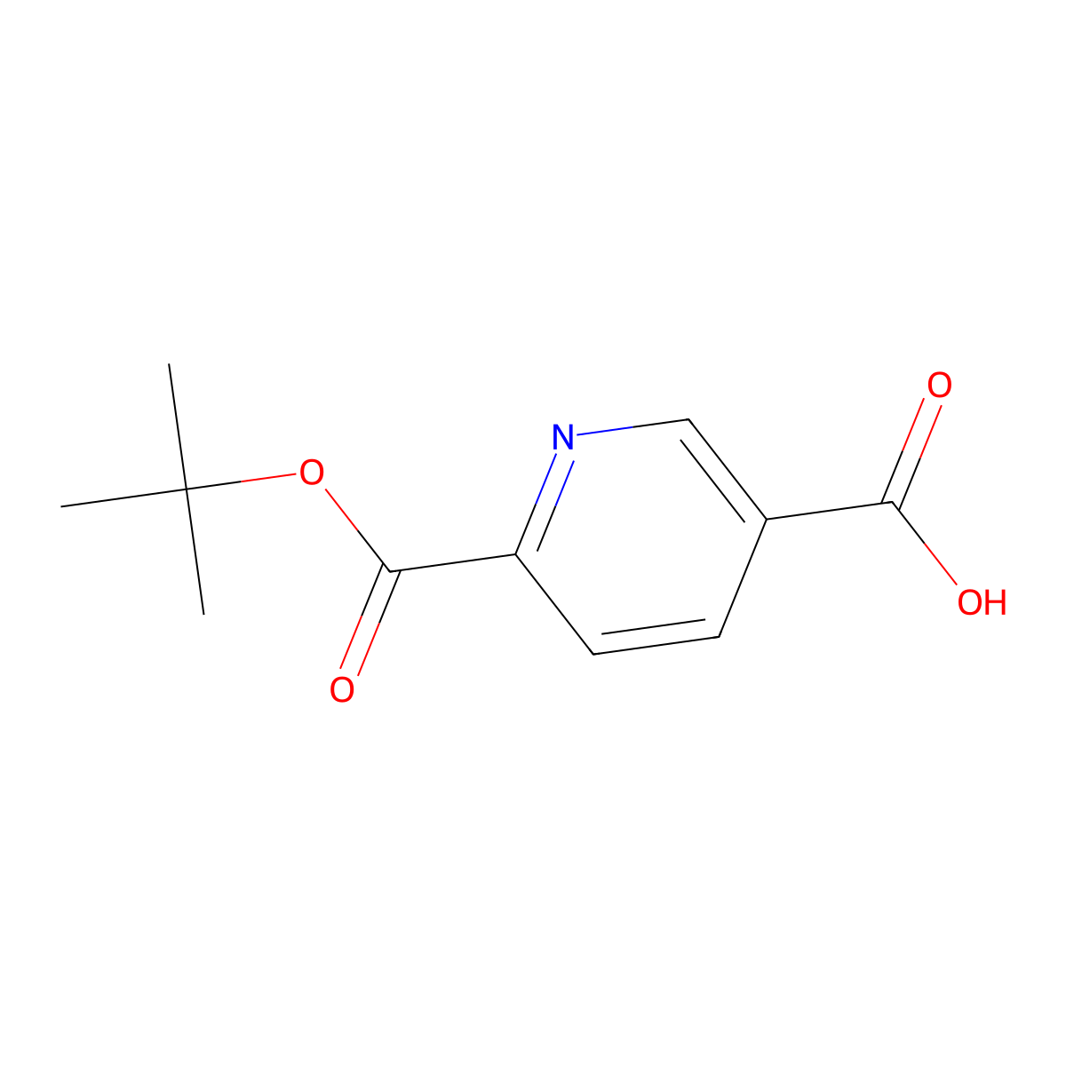 6-[(Tert-butoxy)carbonyl]pyridine-3-carboxylic acid molecular structure, CAS 317356-13-1
