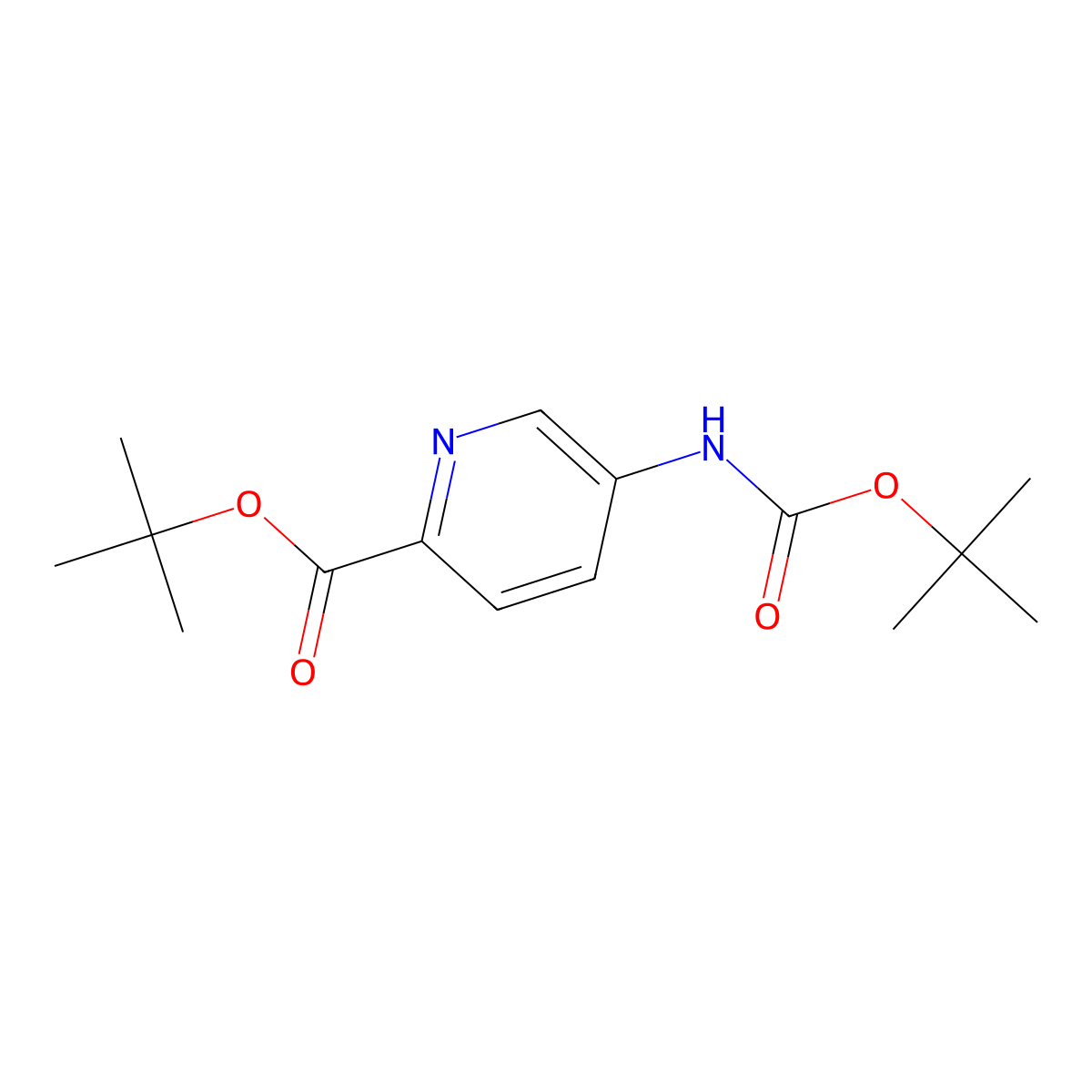 tert-Butyl 5-((tert-butoxycarbonyl)amino)picolinate molecular structure, CAS 317356-14-2