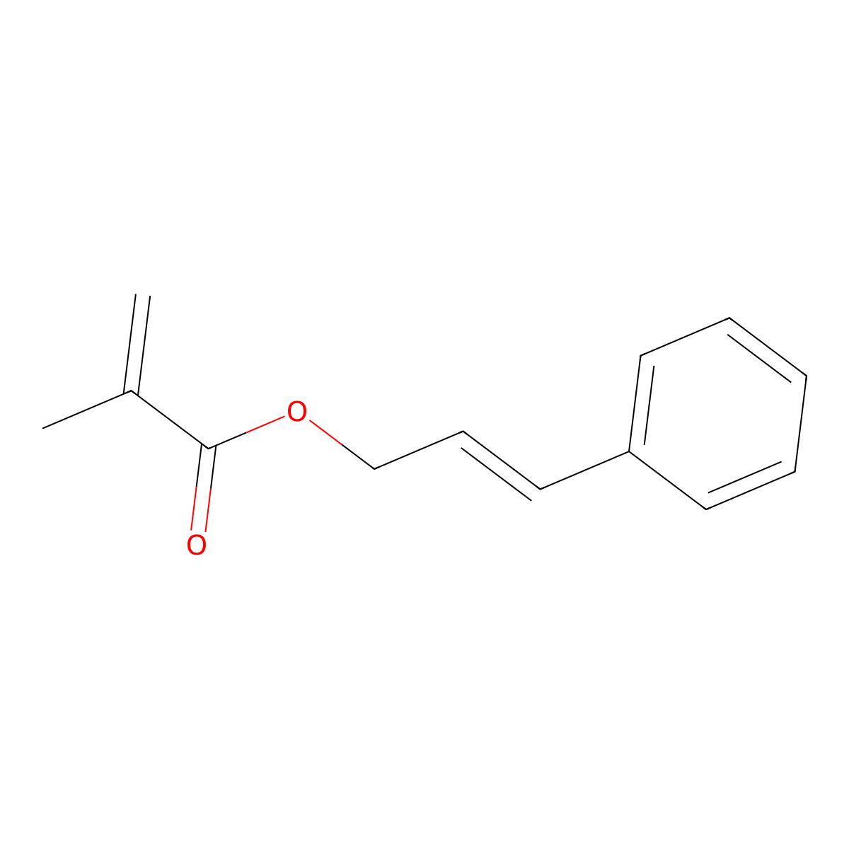 Cinnamyl methacrylate molecular structure, CAS 31736-34-2